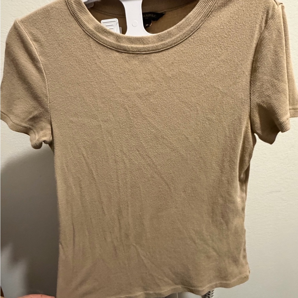 Banana Republic Casual Tan Women's Ribbed Top